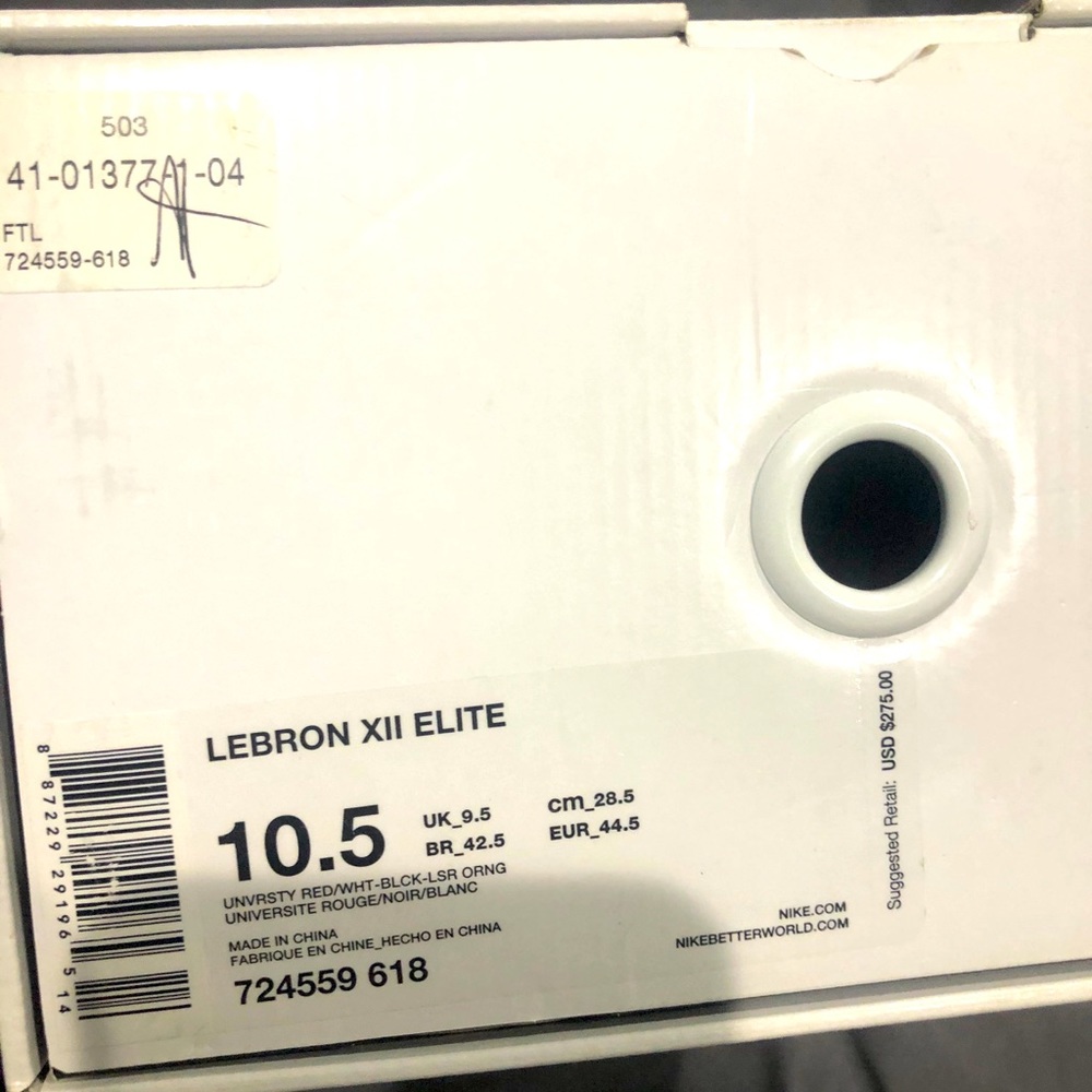 Lebron 12 elites size 10.5 - Picture 1 of 10